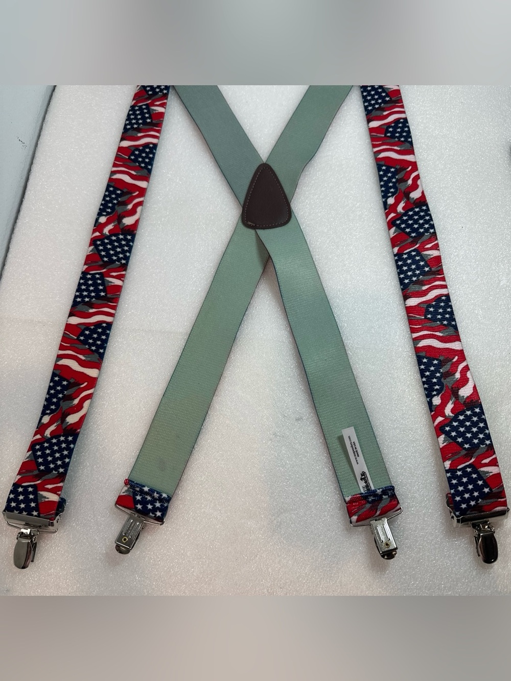 Hold Up Suspenders American Flag Patriotic Adjustable USA Red White Blue